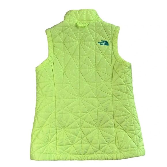 THE NORTH FACE Women's Quilted Puffer Vest Yellow Green Turquoise Sz XS - Picture 5 of 16